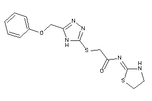 Image of 2-[[5-(phenoxymethyl)-4H-1,2,4-triazol-3-yl]thio]-N-thiazolidin-2-ylidene-acetamide