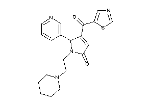 1-(2-piperidinoethyl)-5-(3-pyridyl)-4-(thiazole-5-carbonyl)-3-pyrrolin-2-one