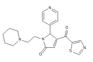 1-(2-piperidinoethyl)-5-(4-pyridyl)-4-(thiazole-5-carbonyl)-3-pyrrolin-2-one