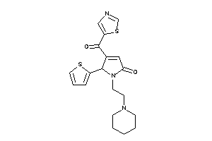 1-(2-piperidinoethyl)-4-(thiazole-5-carbonyl)-5-(2-thienyl)-3-pyrrolin-2-one