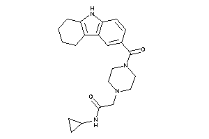 N-cyclopropyl-2-[4-(6,7,8,9-tetrahydro-5H-carbazole-3-carbonyl)piperazino]acetamide