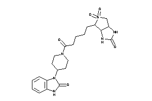 5,5-diketo-6-[5-keto-5-[4-(2-keto-3H-benzimidazol-1-yl)piperidino]pentyl]-1,3,3a,4,6,6a-hexahydrothieno[3,4-d]imidazol-2-one