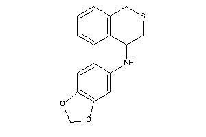 1,3-benzodioxol-5-yl(isothiochroman-4-yl)amine