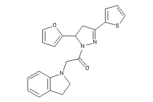 1-[5-(2-furyl)-3-(2-thienyl)-2-pyrazolin-1-yl]-2-indolin-1-yl-ethanone