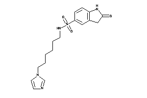 N-(6-imidazol-1-ylhexyl)-2-keto-indoline-5-sulfonamide