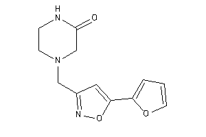 4-[[5-(2-furyl)isoxazol-3-yl]methyl]piperazin-2-one