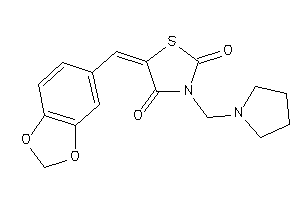 Image of 5-piperonylidene-3-(pyrrolidinomethyl)thiazolidine-2,4-quinone