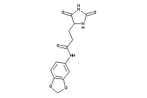 N-(1,3-benzodioxol-5-yl)-3-(2,5-diketoimidazolidin-4-yl)propionamide