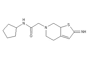 Image of N-cyclopentyl-2-(2-imino-4,5,7,7a-tetrahydrothieno[2,3-c]pyridin-6-yl)acetamide