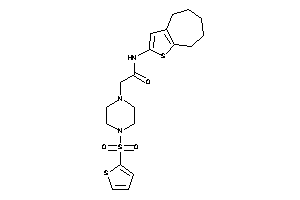 Image of N-(5,6,7,8-tetrahydro-4H-cyclohepta[b]thiophen-2-yl)-2-[4-(2-thienylsulfonyl)piperazino]acetamide