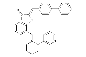 2-(4-phenylbenzylidene)-7-[[2-(3-pyridyl)piperidino]methyl]coumaran-3-one