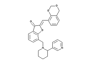 2-(4H-1,3-benzodioxin-8-ylmethylene)-7-[[2-(3-pyridyl)piperidino]methyl]coumaran-3-one