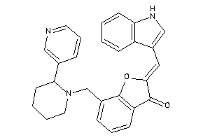 2-(1H-indol-3-ylmethylene)-7-[[2-(3-pyridyl)piperidino]methyl]coumaran-3-one