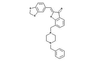 7-[(4-benzylpiperazino)methyl]-2-piperonylidene-coumaran-3-one