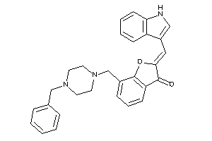 7-[(4-benzylpiperazino)methyl]-2-(1H-indol-3-ylmethylene)coumaran-3-one