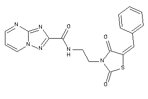 Image of N-[2-(5-benzal-2,4-diketo-thiazolidin-3-yl)ethyl]-[1,2,4]triazolo[1,5-a]pyrimidine-2-carboxamide