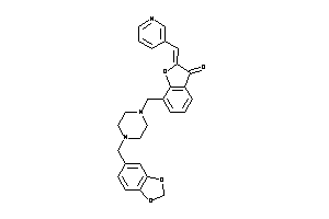 7-[(4-piperonylpiperazino)methyl]-2-(3-pyridylmethylene)coumaran-3-one