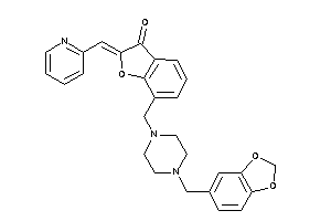 7-[(4-piperonylpiperazino)methyl]-2-(2-pyridylmethylene)coumaran-3-one