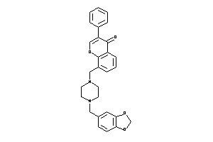 3-phenyl-8-[(4-piperonylpiperazino)methyl]chromone