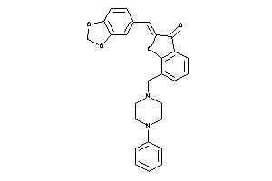 7-[(4-phenylpiperazino)methyl]-2-piperonylidene-coumaran-3-one