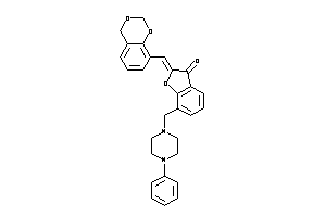 2-(4H-1,3-benzodioxin-8-ylmethylene)-7-[(4-phenylpiperazino)methyl]coumaran-3-one