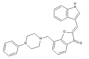 2-(1H-indol-3-ylmethylene)-7-[(4-phenylpiperazino)methyl]coumaran-3-one