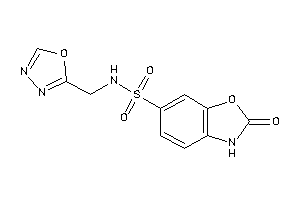 2-keto-N-(1,3,4-oxadiazol-2-ylmethyl)-3H-1,3-benzoxazole-6-sulfonamide