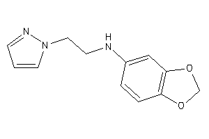 1,3-benzodioxol-5-yl(2-pyrazol-1-ylethyl)amine