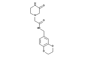 Image of N-(2,3-dihydro-1,4-benzodioxin-6-ylmethyl)-2-(3-ketopiperazino)acetamide