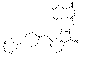 2-(1H-indol-3-ylmethylene)-7-[[4-(2-pyridyl)piperazino]methyl]coumaran-3-one