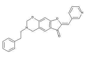 Image of 3-phenethyl-7-(3-pyridylmethylene)-2,4-dihydrofuro[3,2-g][1,3]benzoxazin-6-one