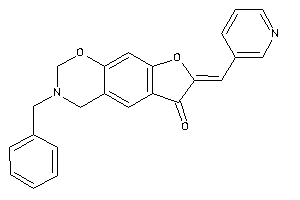 Image of 3-benzyl-7-(3-pyridylmethylene)-2,4-dihydrofuro[3,2-g][1,3]benzoxazin-6-one