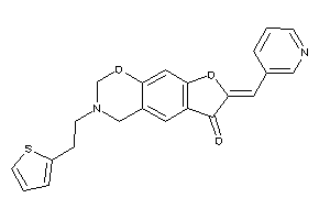 Image of 7-(3-pyridylmethylene)-3-[2-(2-thienyl)ethyl]-2,4-dihydrofuro[3,2-g][1,3]benzoxazin-6-one