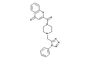 2-[4-[(1-phenyltetrazol-5-yl)methyl]piperazine-1-carbonyl]chromone