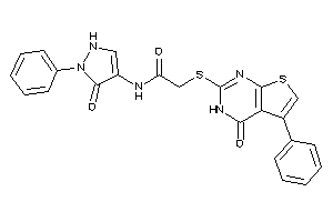 N-(5-keto-1-phenyl-3-pyrazolin-4-yl)-2-[(4-keto-5-phenyl-3H-thieno[2,3-d]pyrimidin-2-yl)thio]acetamide