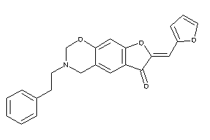 Image of 7-(2-furfurylidene)-3-phenethyl-2,4-dihydrofuro[3,2-g][1,3]benzoxazin-6-one