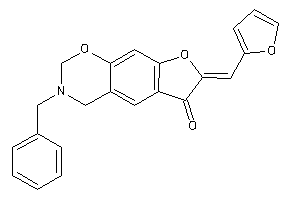 Image of 3-benzyl-7-(2-furfurylidene)-2,4-dihydrofuro[3,2-g][1,3]benzoxazin-6-one