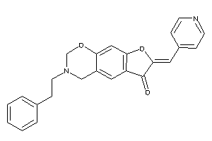 Image of 3-phenethyl-7-(4-pyridylmethylene)-2,4-dihydrofuro[3,2-g][1,3]benzoxazin-6-one