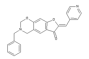 Image of 3-benzyl-7-(4-pyridylmethylene)-2,4-dihydrofuro[3,2-g][1,3]benzoxazin-6-one