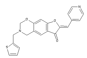 Image of 7-(4-pyridylmethylene)-3-(2-thenyl)-2,4-dihydrofuro[3,2-g][1,3]benzoxazin-6-one