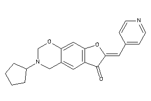 Image of 3-cyclopentyl-7-(4-pyridylmethylene)-2,4-dihydrofuro[3,2-g][1,3]benzoxazin-6-one