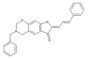 Image of 3-benzyl-7-cinnamylidene-2,4-dihydrofuro[3,2-g][1,3]benzoxazin-6-one