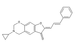 Image of 7-cinnamylidene-3-cyclopropyl-2,4-dihydrofuro[3,2-g][1,3]benzoxazin-6-one