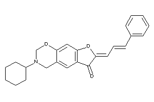 Image of 7-cinnamylidene-3-cyclohexyl-2,4-dihydrofuro[3,2-g][1,3]benzoxazin-6-one