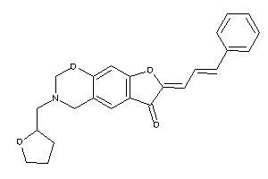 Image of 7-cinnamylidene-3-(tetrahydrofurfuryl)-2,4-dihydrofuro[3,2-g][1,3]benzoxazin-6-one