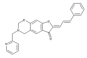 7-cinnamylidene-3-(2-pyridylmethyl)-2,4-dihydrofuro[3,2-g][1,3]benzoxazin-6-one