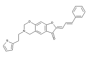 7-cinnamylidene-3-[2-(2-thienyl)ethyl]-2,4-dihydrofuro[3,2-g][1,3]benzoxazin-6-one