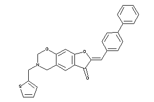Image of 7-(4-phenylbenzylidene)-3-(2-thenyl)-2,4-dihydrofuro[3,2-g][1,3]benzoxazin-6-one