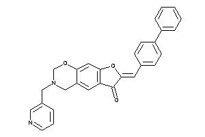 7-(4-phenylbenzylidene)-3-(3-pyridylmethyl)-2,4-dihydrofuro[3,2-g][1,3]benzoxazin-6-one