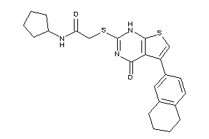 N-cyclopentyl-2-[(4-keto-5-tetralin-6-yl-1H-thieno[2,3-d]pyrimidin-2-yl)thio]acetamide